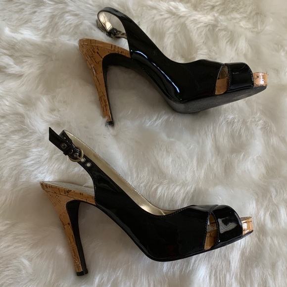 Guess Patent Leather Sling-back Heels - Picture 4 of 8